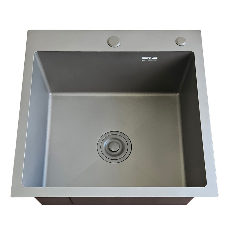 ITAL Кухонна мийка HD6050-G, 600x500мм, нержавіюча сталь, сірий