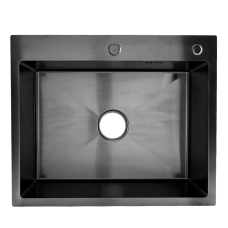 ITAL Кухонна мийка HD6050, 600x500мм, нержавіюча сталь, чорний