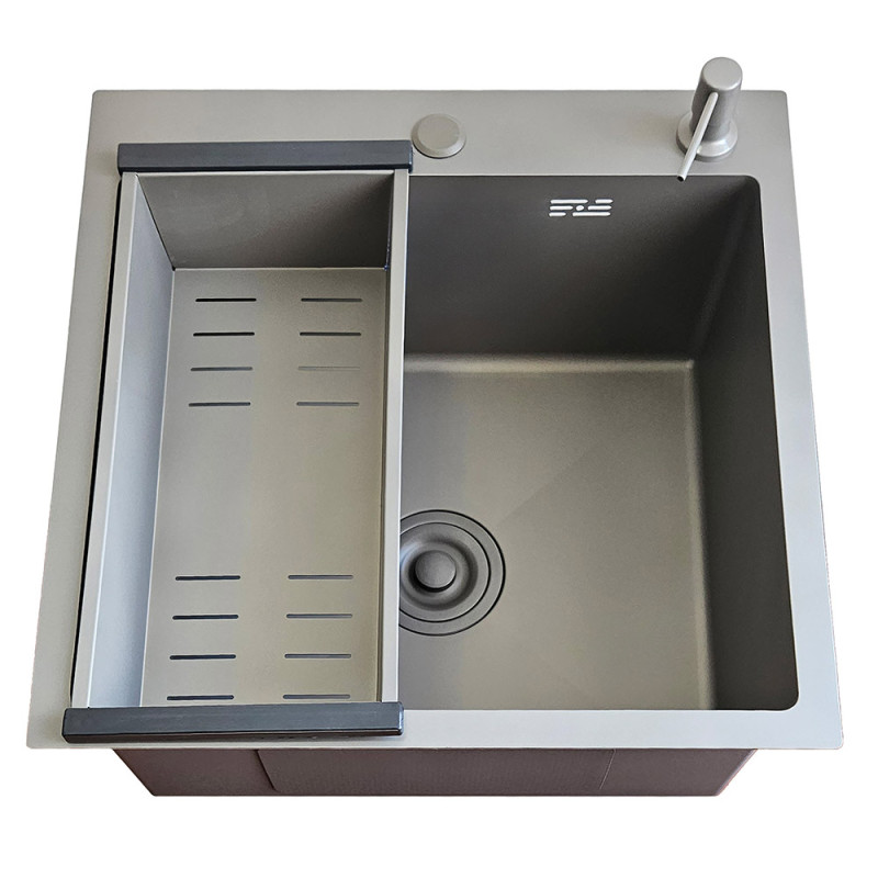 ITAL Кухонна мийка HD5050-G, 500x500мм, нержавіюча сталь, сірий
