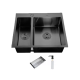 ITAL Кухонна мийка HD575485, 575x485мм, нержавіюча сталь, чорний