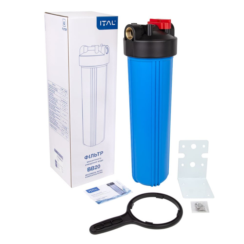 ITAL Колба механічного очищення FH20BB-BT з лат. різьбл. BigBlue 4,5"x20" - 1", синя