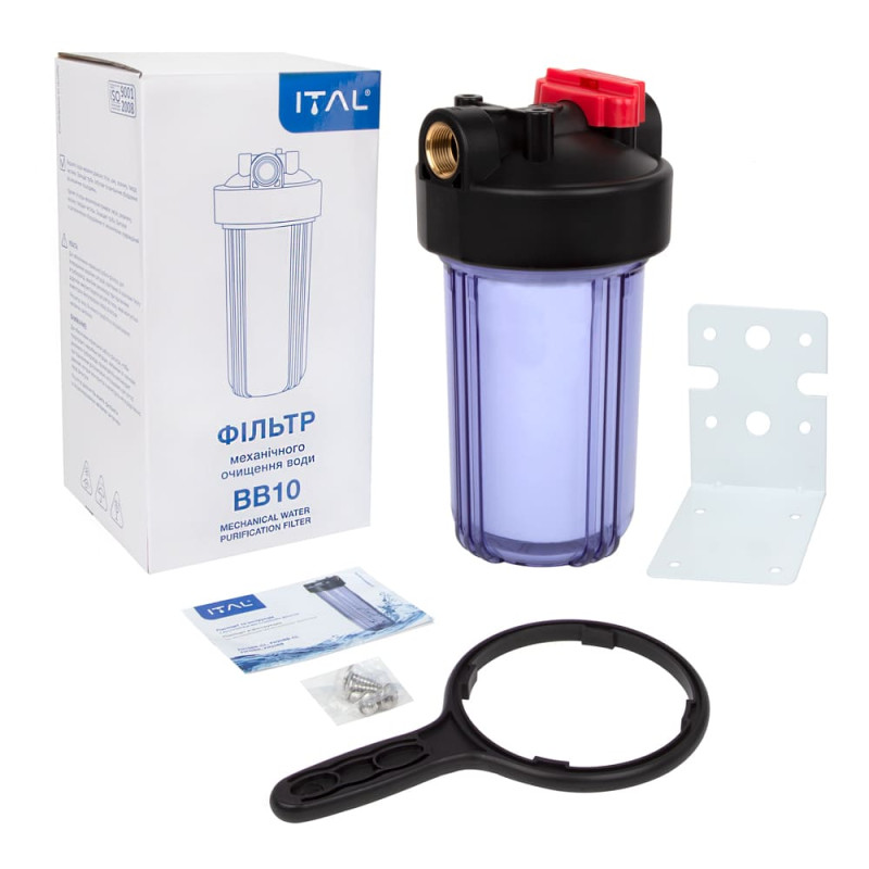 ITAL Колба механічного очищення FH10BB-CL-BT з лат. різьбл. BigBlue 4,5"x10" - 1", прозора