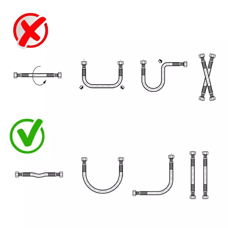 ITAL Гнучка підводка для змішувача Pro-Flex 30 см 1/2" M10x1/2" короткий