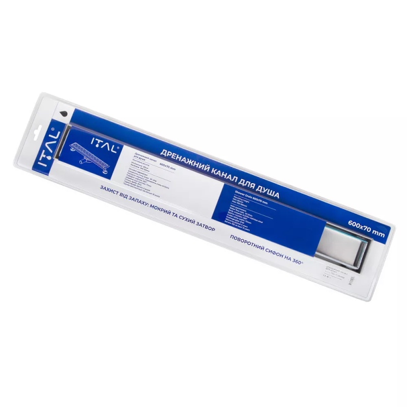 ITAL Душовий трап IT03-FT29/400 під плитку, 400 мм, нержавіюча сталь