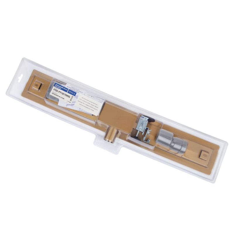 ITAL Душовий трап IT02-FT18/700, 700 мм, нержавіюча сталь, Brushed GOLD