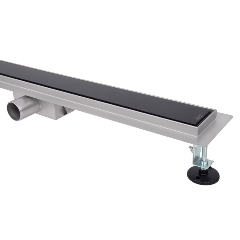 ITAL Трап для душу IT02-FT24/800, 800 мм, загартоване скло, Black Glossy