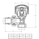 ITAL Вентиль радіаторний 1/2" ручного регулювання, кутовий (IG131114)