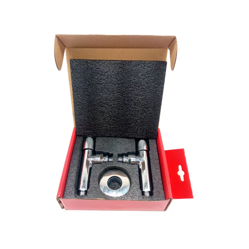 KARRO Комплект вентилів рушникосуш. (хром) Довжина. (KR-7159)