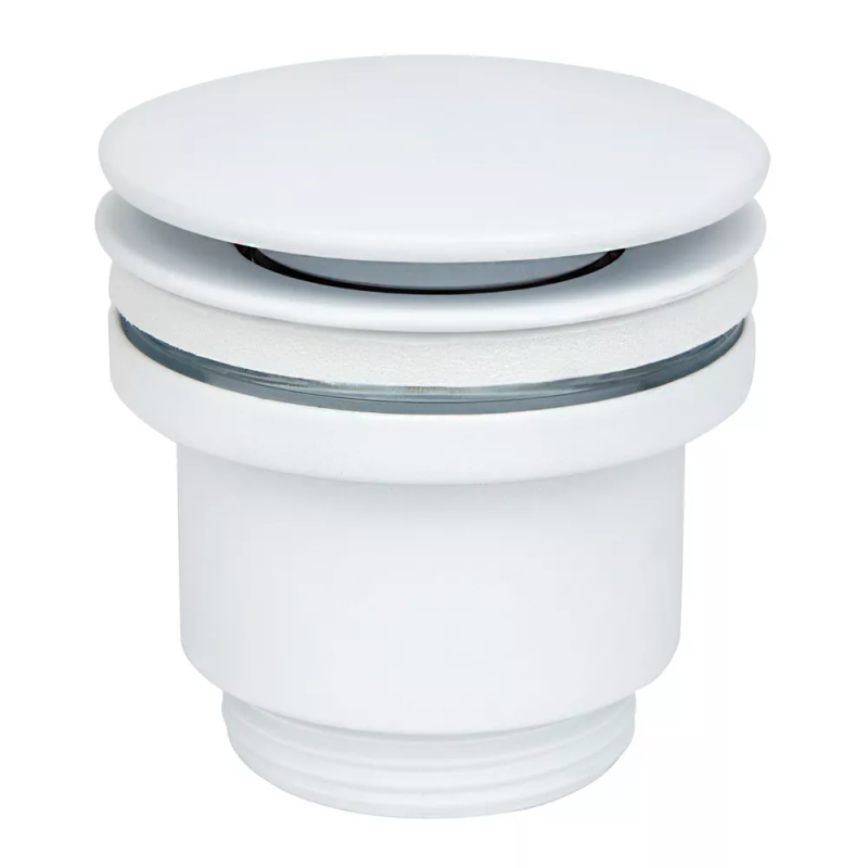 WEZER Донний клапан WHR-104-W, автомат, Ø63мм, 1 1/4", білий