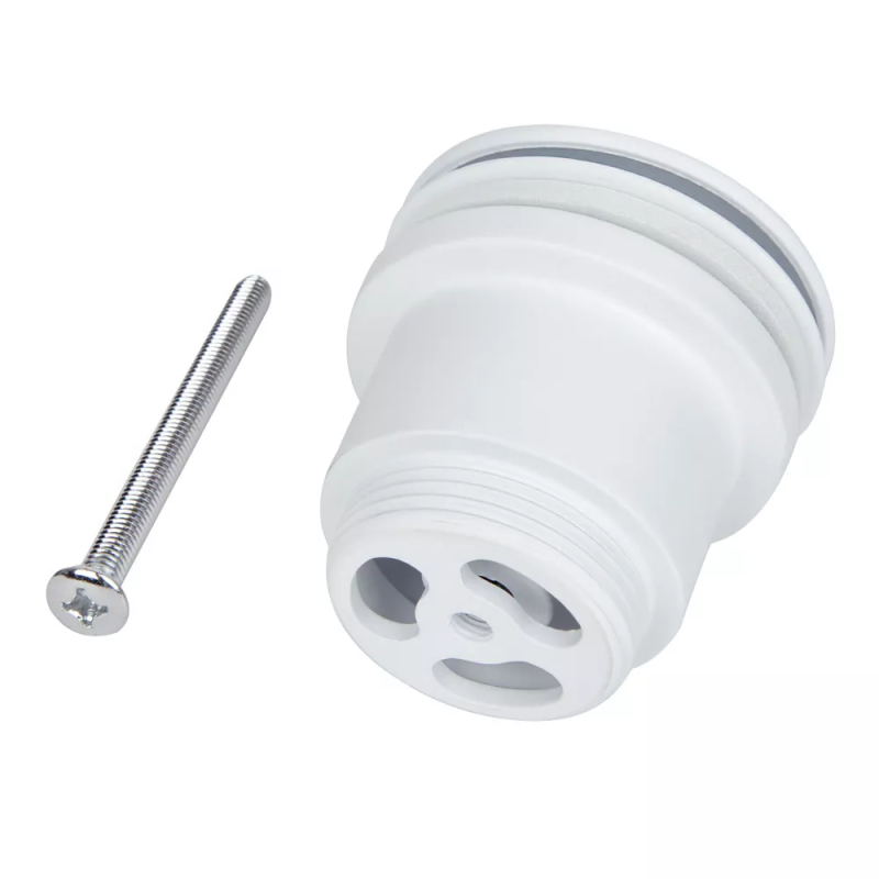 WEZER Донний клапан WHR-104-W, автомат, Ø63мм, 1 1/4", білий