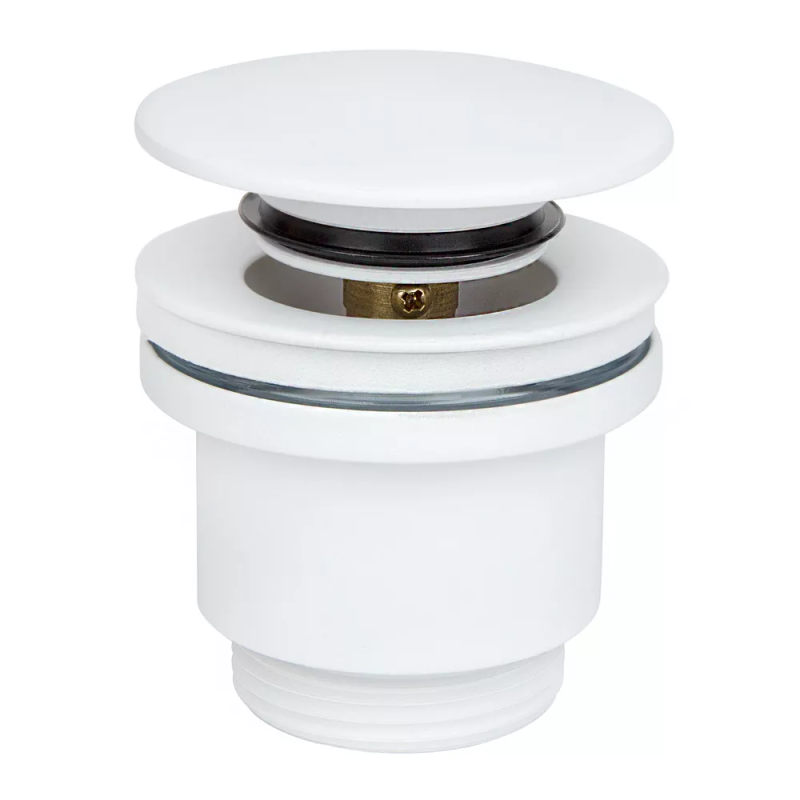 ITAL Донний клапан  HF1083-WPM, автомат, Ø63мм, 1 1/4", латунь, білий