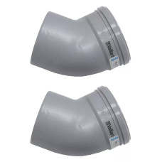 VAILLANT Комплект відводів димоходу 45°, Ду 130 PP (2 шт.) (0020042766)