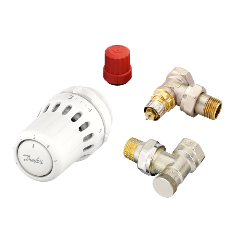 Danfoss Комплект термостатичний React RA click + RA-N 15 + RLV-S 15 кутовий (015G5349)