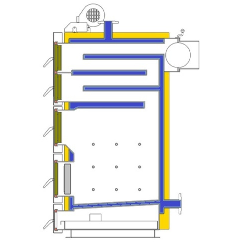 Altep Твердопаливний котел Duo UNI Plus 75 кВт з автоматикою і вентилятором (155725072042)