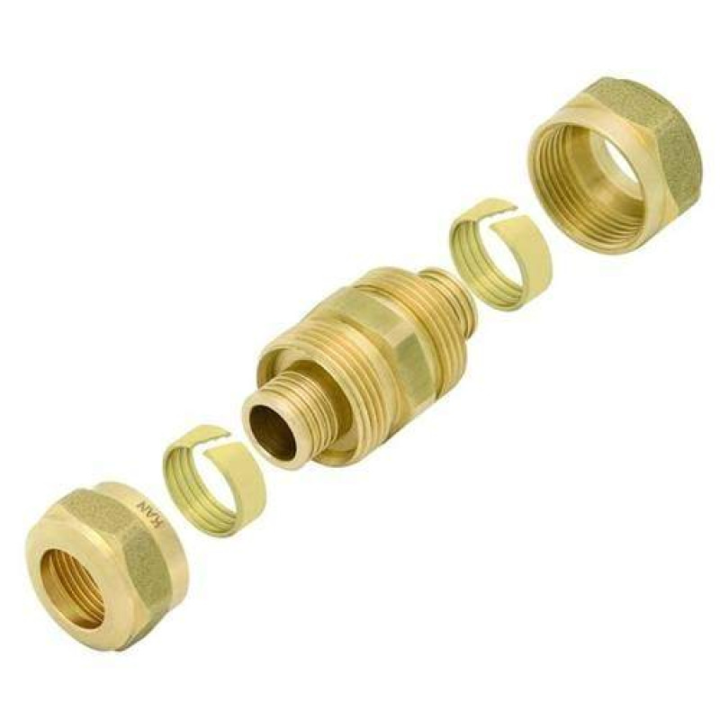 KAN-therm З'єднувач двосторонній згвинчуваний 18x2,5 (1110042010)