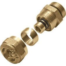 KAN-therm Соединитель латунный с наружной резьбой для многослойных труб 16x2 G1/2" (1010045000)