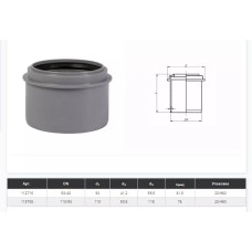 Ostendorf Перехід ексцентричний d=50/40 мм Сірий (172715-05)