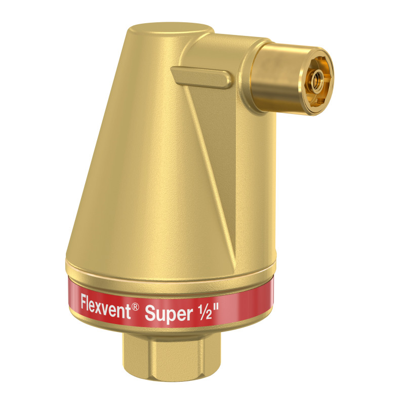 Flamco Автоматичний повітрявідвідник Flexvent Super 1/2" (без запірного клапану), PN10, 120 гр.С (28520)