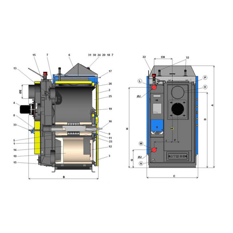 Atmos Піролізний котел AC 18 S (181020231648)