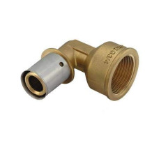KAN-therm Отвод латунный press 90 с пресс-кольцом 26x3 с наружной резьбой G3/4" (1009069018)
