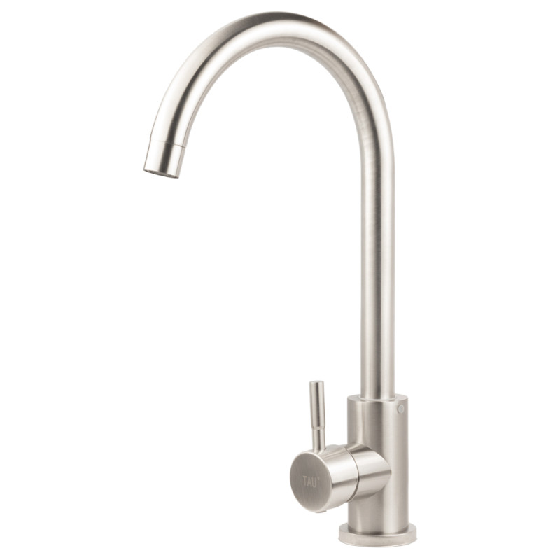 TAU Змішувач s20 Ø35 для кухні вилив вухо на гайці SS (9820101)