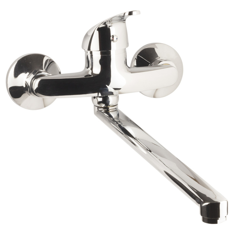 AQUATICA Змішувач s55 Ø40 для кухні вилив прямий 350мм настінний (9755120)