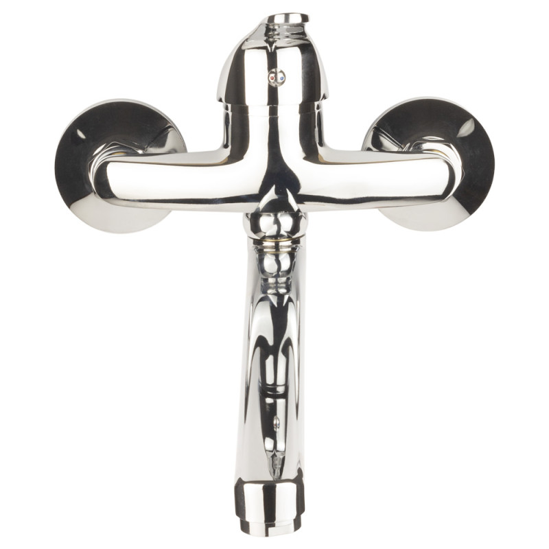 AQUATICA Змішувач s55 Ø40 для кухні вилив прямий 350мм настінний (9755120)