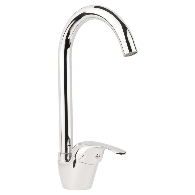 AQUATICA Змішувач s55 Ø40 для кухні вилив високий вухо на гайці (9755100)