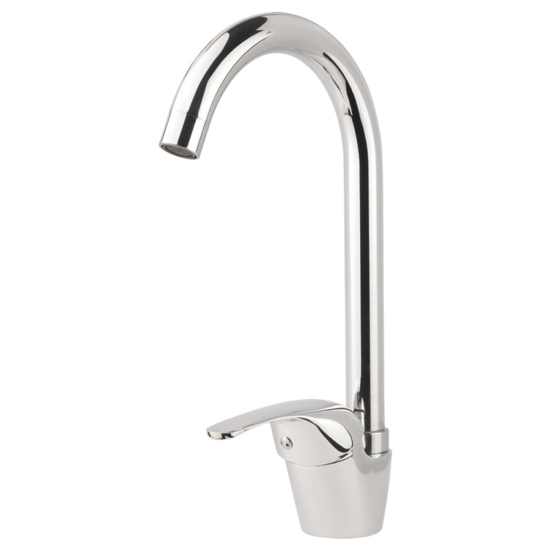 AQUATICA Змішувач s55 Ø40 для кухні вилив високий вухо на гайці (9755100)