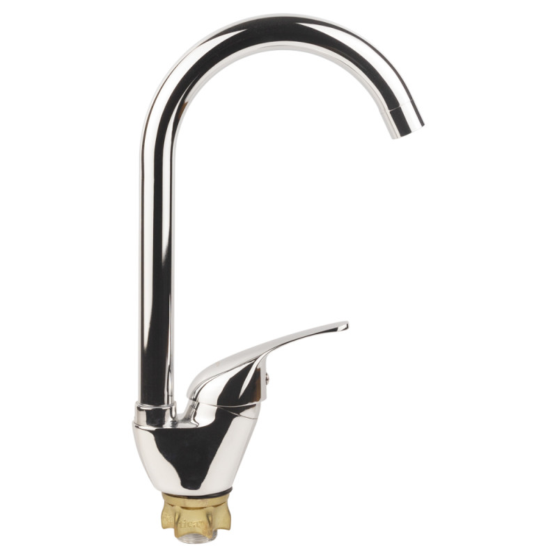 AQUATICA Змішувач s55 Ø40 для кухні вилив високий вухо на гайці (9755100)