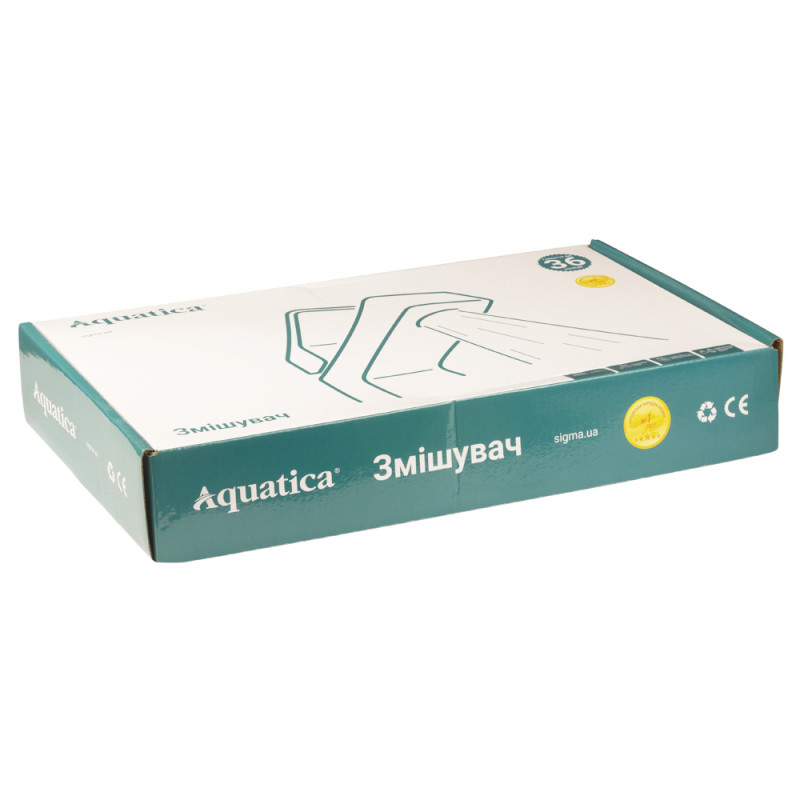 AQUATICA Змішувач s55 Ø40 для кухні вилив високий вухо на гайці (9755100)