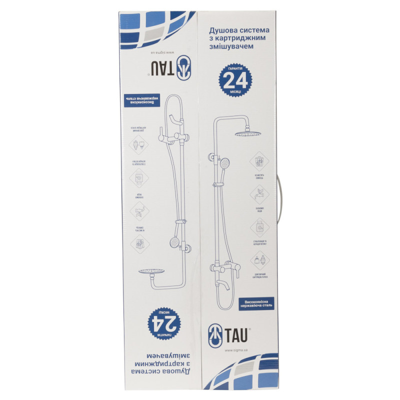 TAU Душова система s20 з картриджним змішувачем SS (9820401)