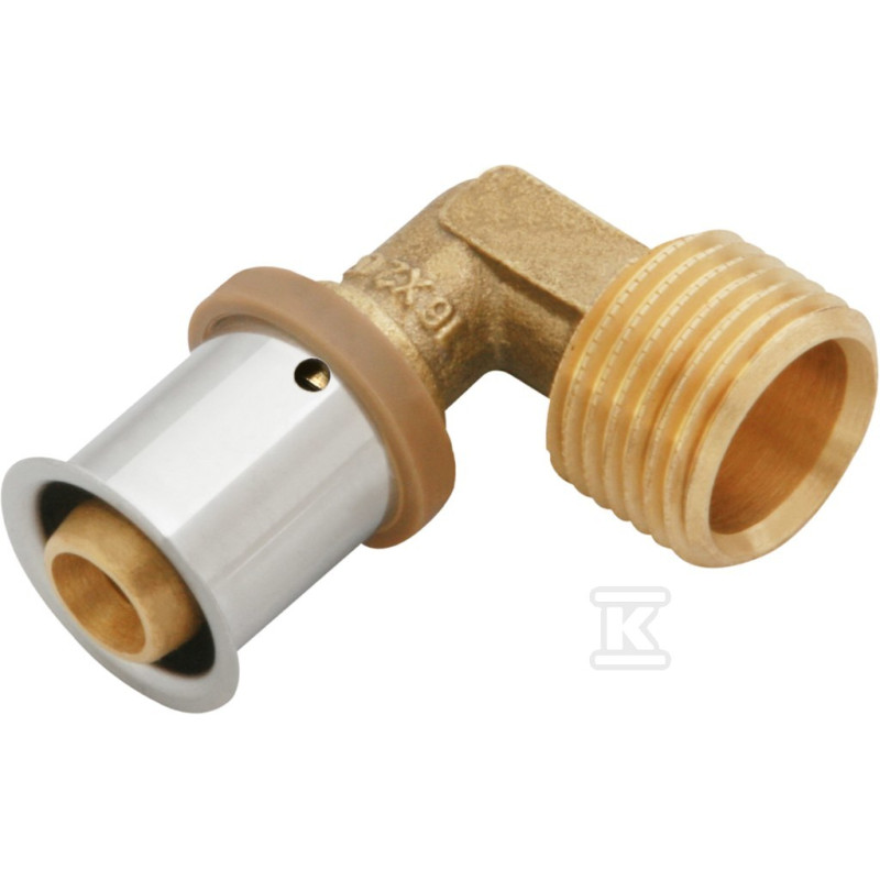 KAN-therm Отвод Press c пресс-кольцом с наружной резьбой 32xG1" (1009070018)