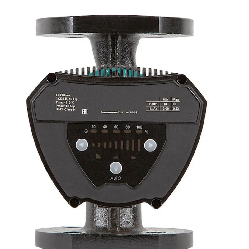 Aquatica Насос циркуляційний енергозберігаючий фланц 6-90Вт Hmax 6м Qmax 125л/хв DN40 220мм + зворотний флан GPA40-6F/220 IV (774082)