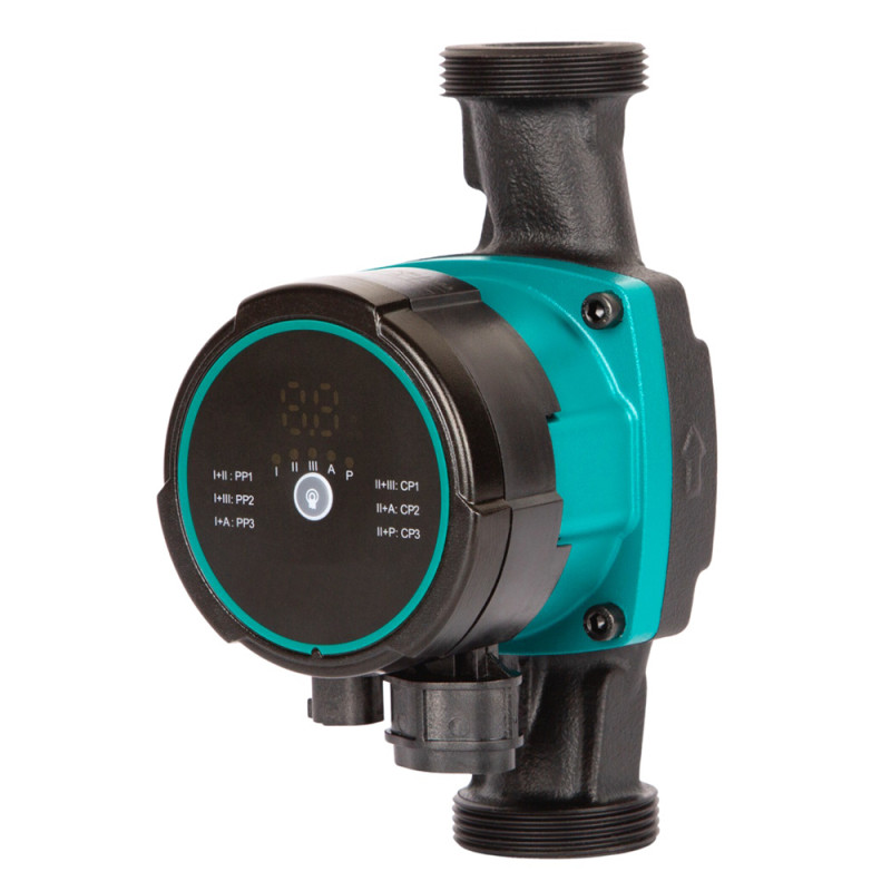 Aquatica Насос циркуляційний енергозберігаючий 5-39Вт Hmax 6м Qmax 53л/хв ØØ1½" 180мм + гайки Ø1" GPA25-6/180 III (774053)