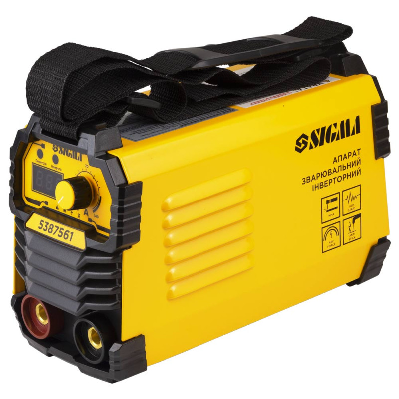 SIGMA Апарат зварювальний інверторний ММА-140А електрод 4мм дисплей (5387561)