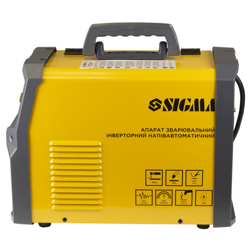 SIGMA Апарат зварювальний інверторний напівавтомат МIG/MMA-180А електрод 5мм дріт 0.8-1мм LED (5386271)