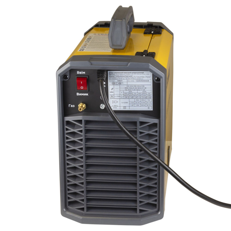 SIGMA Апарат зварювальний інверторний напівавтомат МIG/MMA-180А електрод 5мм дріт 0.8-1мм LED (5386271)