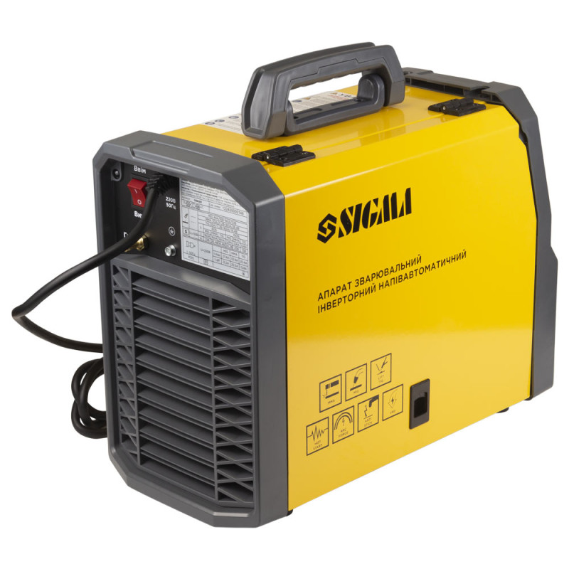 SIGMA Апарат зварювальний інверторний напівавтомат МIG/MMA-160А електрод 4мм дріт 0.8-1мм LED (5386261)