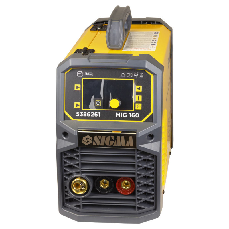 SIGMA Апарат зварювальний інверторний напівавтомат МIG/MMA-160А електрод 4мм дріт 0.8-1мм LED (5386261)
