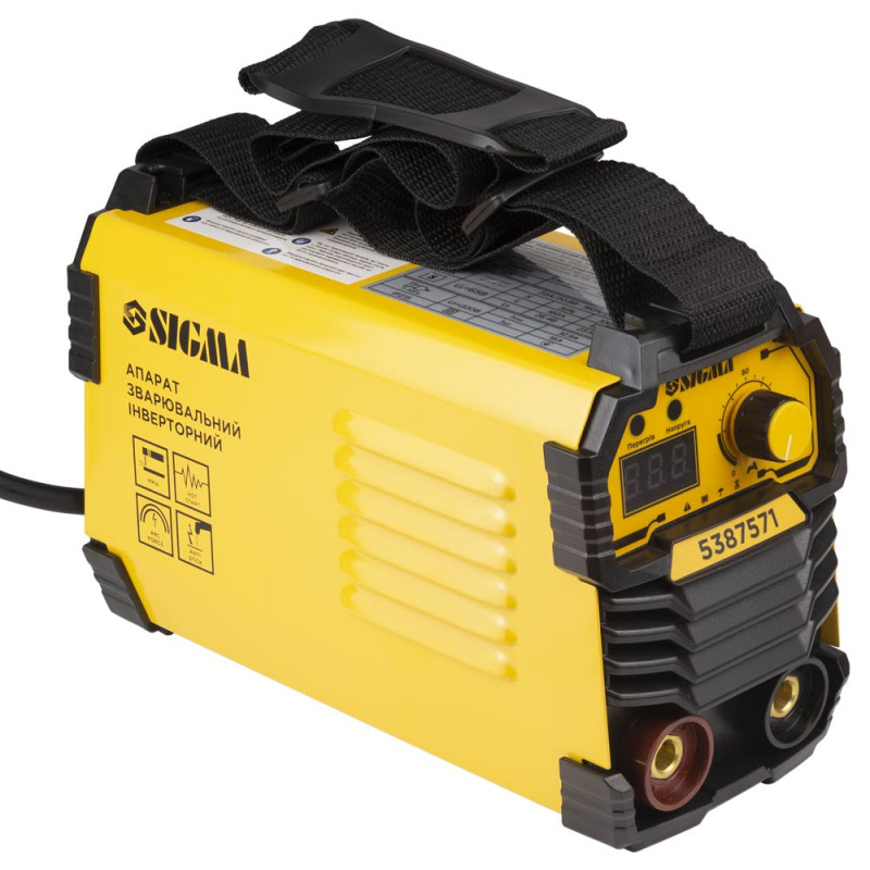 SIGMA Апарат зварювальний інверторний ММА-160А електрод 4мм дисплей (5387571)