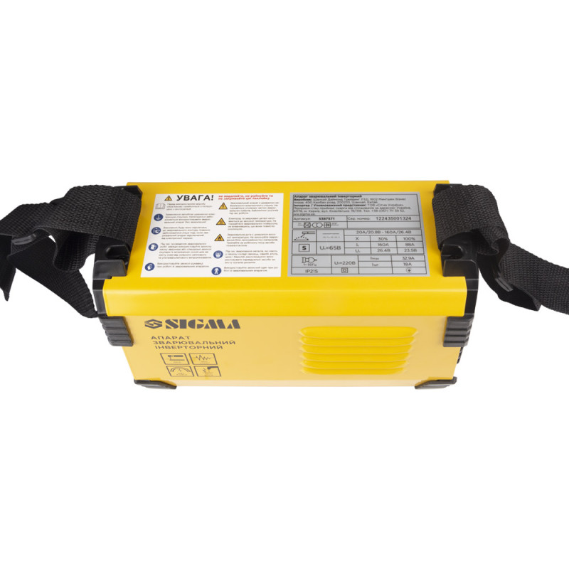 SIGMA Апарат зварювальний інверторний ММА-160А електрод 4мм дисплей (5387571)