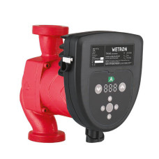 WETRON Насос циркуляційний енергозберігаючий 50-130Вт Hmax 8м Qmax 100л/хв Ø1½″ 180мм + гайки Ø1″ (774362)