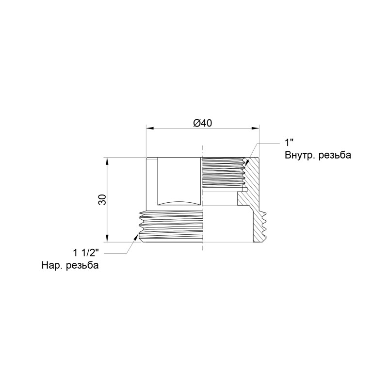 Icma Перехідник плоский 1" 1/2х1" ВЗ №797