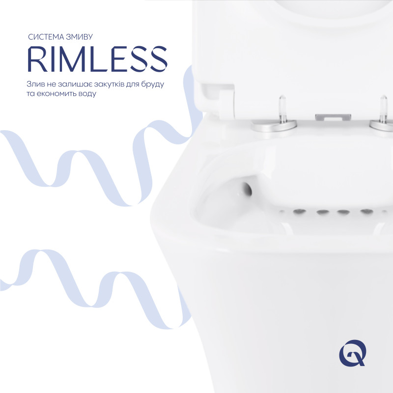 Qtap Унітаз-компакт Presto Quadro безободковий з сидінням Soft-close QT24221215AW