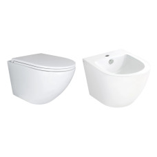Qtap Комплект Robin 2 в 1: унітаз підвісний Ultra Quiet + біде підвісне
