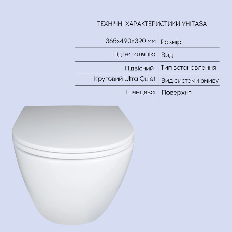 Qtap Комплект Robin 2 в 1: унітаз підвісний Ultra Quiet + біде підвісне