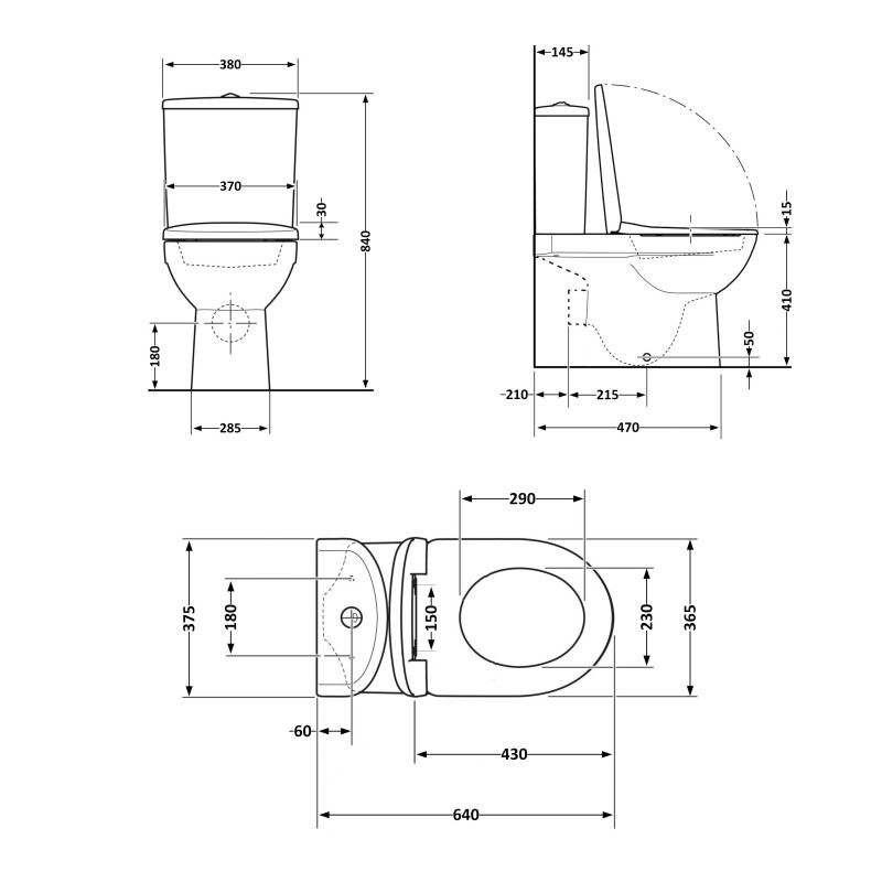 Qtap Унітаз підлоговий Jay Ultra Quiet з сидінням Soft-close 640x360x835 мм QT07222175TW White