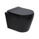 Qtap Унітаз підвісний Scorpio Ultra Quiet безобідковий з сидінням Soft-close MATT BLACK QT14332380AMB