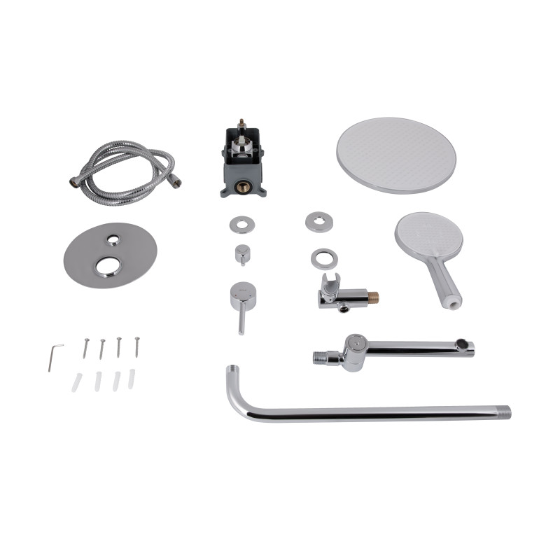 Qtap Душова система універсальна Spring прихованого монтажу на три споживача QTSPR114CRM45705 Chrome